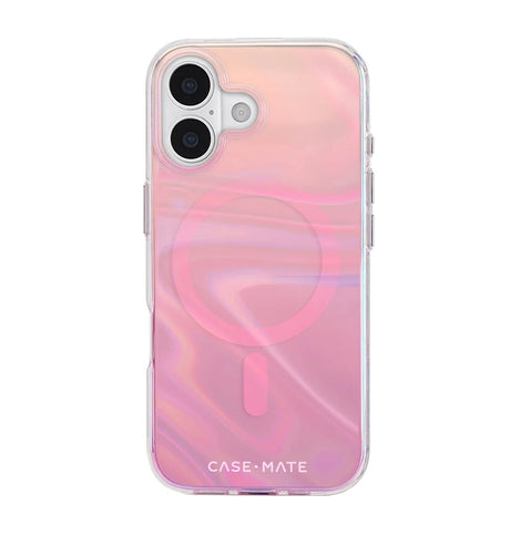 iPhone 17 Peach Bubble MagSafe Case – Iridescent | Case-Mate Stylish Protective Cover with Slim, Durable & Drop Protection image 0