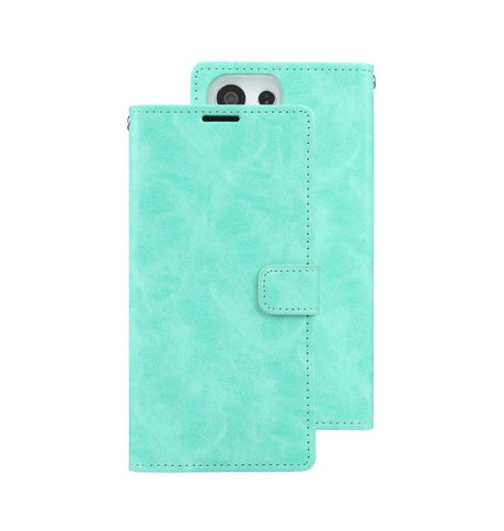 Samsung Galaxy S24 Ultra Wallet Case - Mint | Mercury Bluemoon Diary, Soft Anti - Slip Grip & Shockproof Cover image 0
