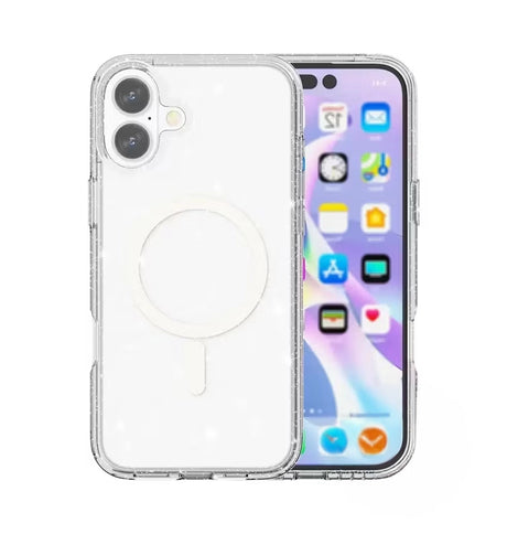 iPhone 17 Pro Max Case – Clear | Diamond Speckle Sparkling MagSafe Cover, Slim Protective Design, Shock Resistant image 0