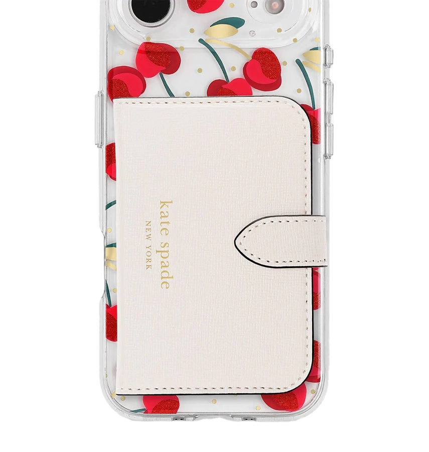 iPhone 17 Air Cherry Dot MagSafe Case – Clear/Red & Gold | Kate Spade Protective Cover with Stylish, Slim & Durable Design image 1