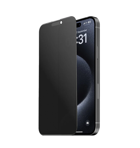 iPhone 15 Pro Generic Privacy Tempered Glass - Black | Scratch-Resistant, Perfect Fit Design image 0