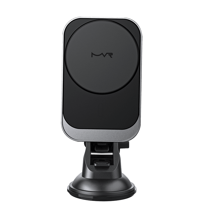 MVR T3 Car Phone Holder - Dual – Tone White | Magsafe 15W Fast Wireless Charging image 0