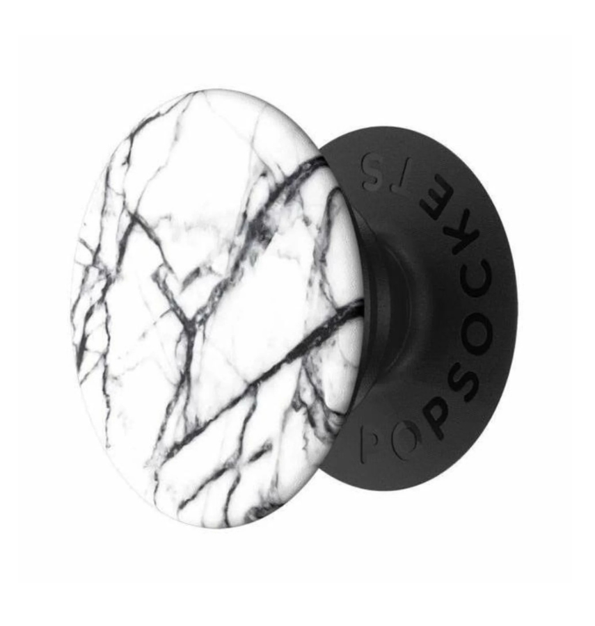 PopSockets PopGrip Phone Holder - Dove White Marble | Expandable Kickstand & Secure Phone Grip image 0