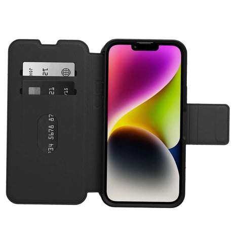 iPhone 14 Plus Case – Shadow Black | OtterBox Strada Cover with Slim, Wallet-Style Design & Drop Protection image 0