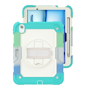 Apple iPad Air 11 (2024/25) Case - Rainbow Blue | Survivor Generic 360 Rotating Hand Strap Stand, Shockproof & Scratch - Resistant image 0