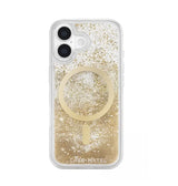 iPhone 17 Magsafe Case – Gold | Case-Mate Waterfall Holographic Finish, Liquid Glitter Effect, Wireless Charging image 0