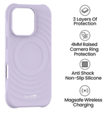 iPhone 16 Pro MVR Wave Silicone Case - Lavender | MagSafe Compatible Protective Cover image 4
