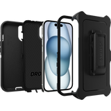 iPhone 15 Case – Black | Otterbox Defender Series, Rugged Shockproof Back Cover image 3