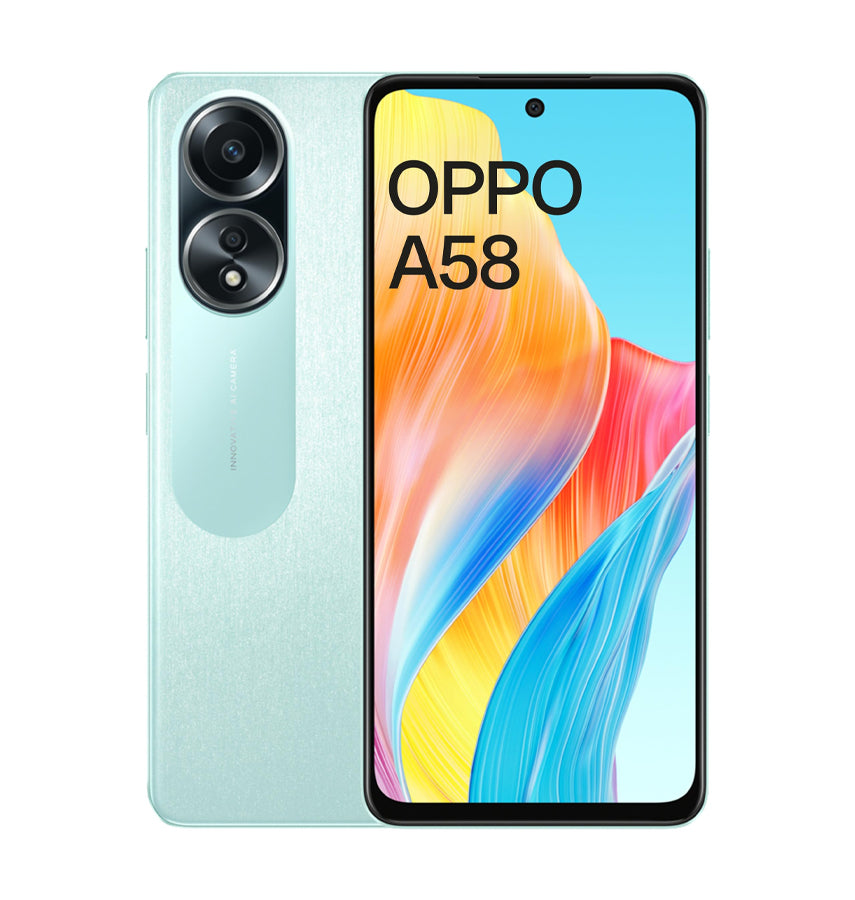 OPPO A58 Dual-SIM 64GB ROM + 6GB | 5000mAh Battery Smartphone - Dazzling Green image 0