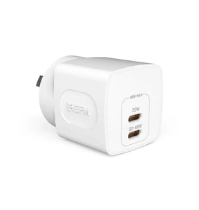 EFM 48W Wall Charger –  Black | GaN Dual Type-C Port Series Compact & Ultra-Fast Charging Adapter image 0