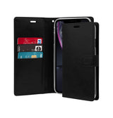 iPhone XR Wallet Case – Black | Goospery Mercury Bluemoon Leather Flip Cover with Slim Profile & 360° Protection image 1
