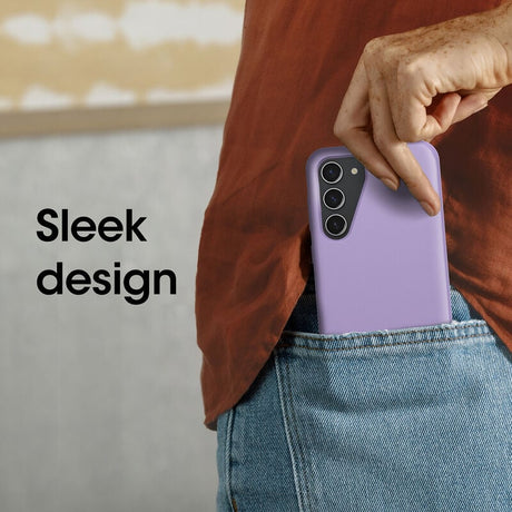 Samsung S23 Plus Case – Lilac (Purple) | OtterBox Symmetry Series, Soft Touch Protective Cover image 1