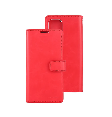 iPhone 15 Pro Max Wallet Case – Red Floral | Goospery Mercury Bluemoon with Magnetic Snap Closure & 360° Full Protection image 0