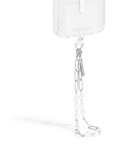 Case-Mate Link Chain Phone Wristlet – Silver Pearl | Stylish & Durable Accessory for iPhone & Other Smartphones image 0