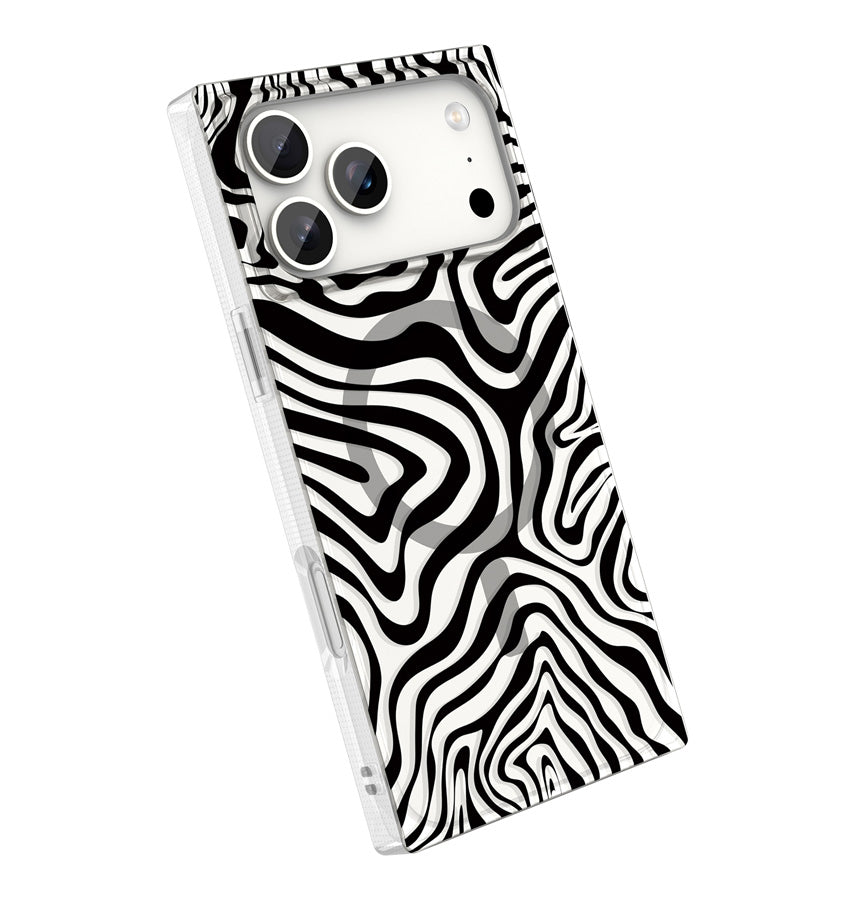 iPhone 17 Pro BoxedIn Case – Mono Swirl | MVR Slim Protective Cover, Modern Design, MagSafe Compatible image 2