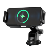 MVR Z1 15W Wireless Charging Car Holder with 90-Degree Rotation - Black image 0