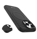 iPhone 16 Pro MVR Wave Silicone Case - Black | Shockproof & Slim Fit Back Cover image 3