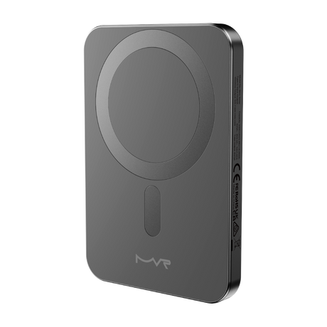 Slim Snap 2.0 5000mAh MagSafe MVR Power Bank - Black | Wireless Qi Charging Compact Design image 3