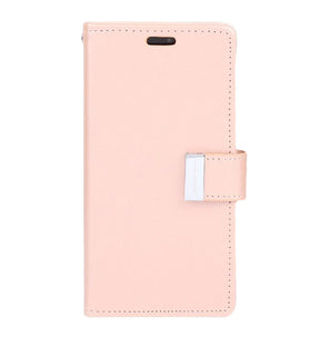 iPhone 14 Pro Max Wallet Case - Rose Gold | Goospery Mercury Magnetic Detachable Flip Cover image 0