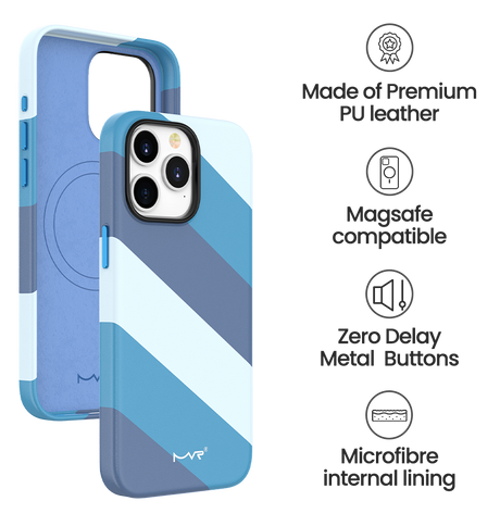 iPhone 15 MVR Stripe Vibe Case - Blue Celeste | Perfect Fit Design, Soft Touch Protective Cover image 4