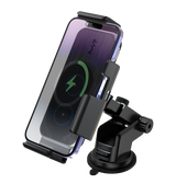 MVR Z1 15W Wireless Charging Car Holder with 90-Degree Rotation - Black image 2