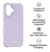 iPhone 16 Plus MVR Wave Silicone Case - Lavender | Shockproof & Slim Fit Back Cover image 4