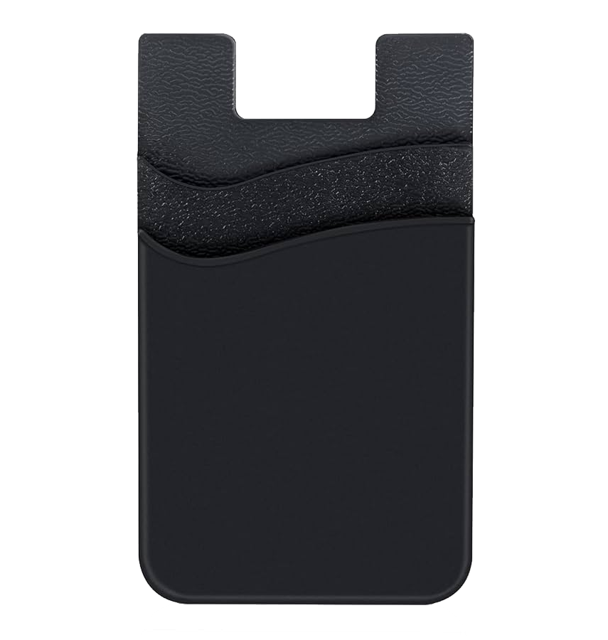 Silicone Card Holder - Black | Minimalist Wallet with Secure Pocket Design image 0