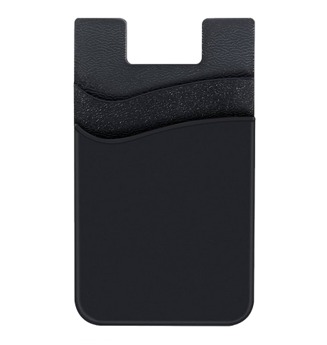 Silicone Card Holder - Black | Minimalist Wallet with Secure Pocket Design image 0