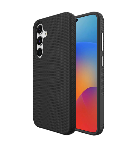 Samsung Galaxy S25 Plus MagSafe Case - Black | Triangle Texture Rugged Shockproof Cover image 0