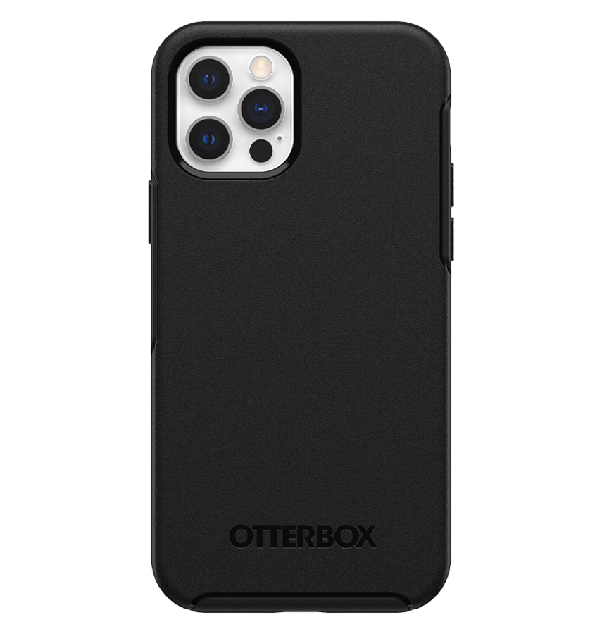 iPhone 12/12 Pro Case – Black | OtterBox Symmetry Series, Soft Touch Protective Cover image 0