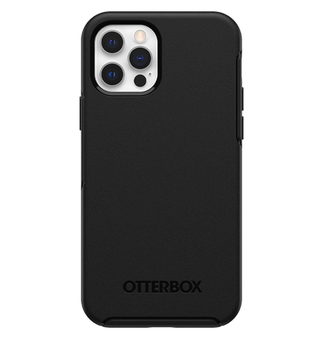 iPhone 12/12 Pro Case – Black | OtterBox Symmetry Series, Soft Touch Protective Cover image 0