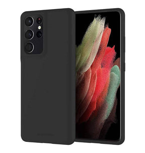 Samsung Galaxy S21 Ultra Mercury Silicone Case - Black | Soft Touch Protective Back Cover image 0