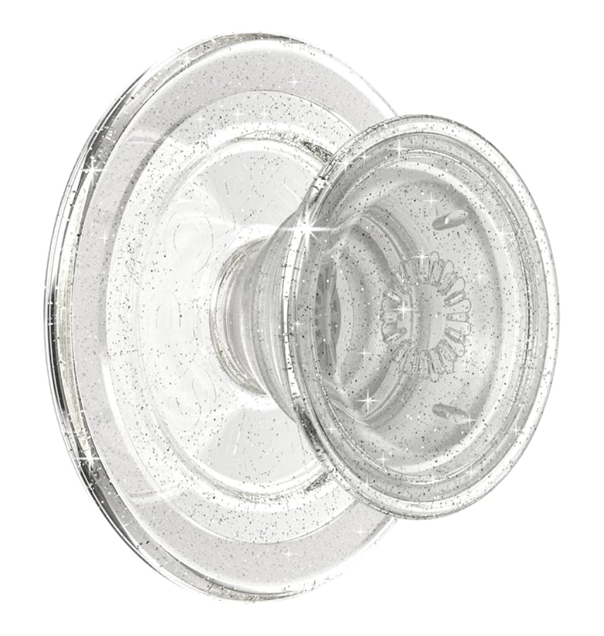 PopSockets PopGrip (Gen 2) Phone Holder - Clear | Sparkling Expandable Stand & Anti – Drop Phone Grip image 0
