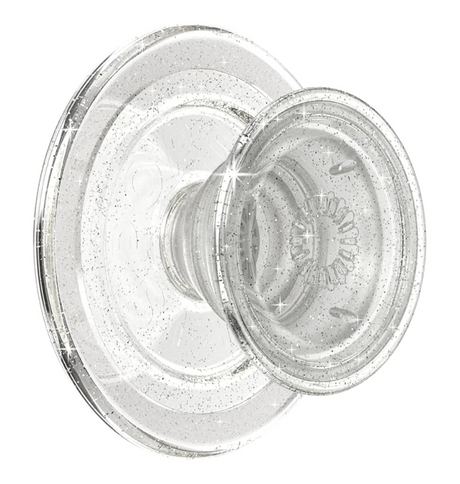 PopSockets PopGrip (Gen 2) Phone Holder - Clear | Sparkling Expandable Stand & Anti – Drop Phone Grip image 0