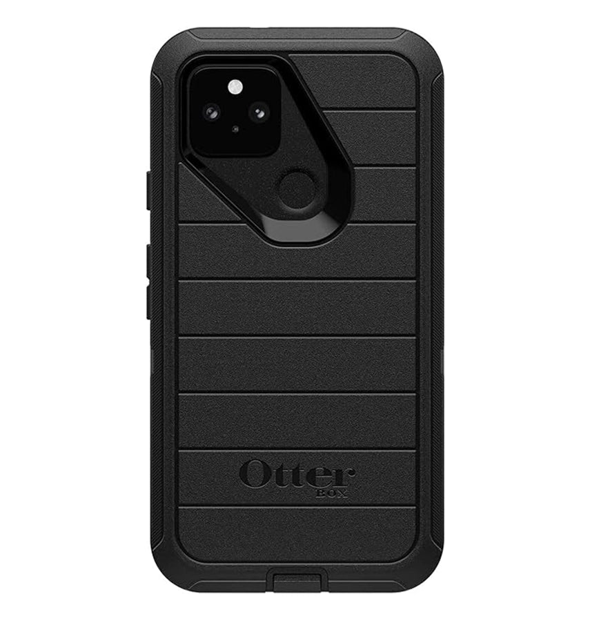Google Pixel 5 Case – Black | OtterBox Defender Cover with Heavy-Duty Protection & Port Covers image 0
