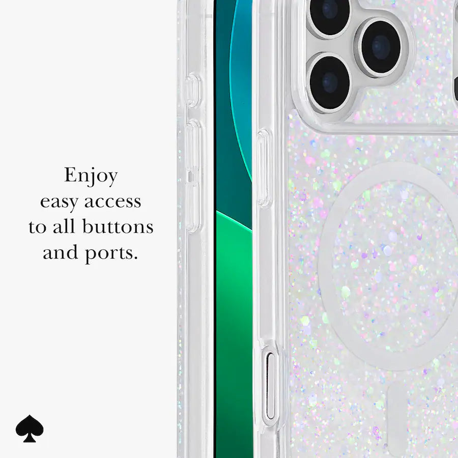 iPhone 18 Pro Kate Spade Chunky Glitter Case | MagSafe Cover with Reflective Glitter