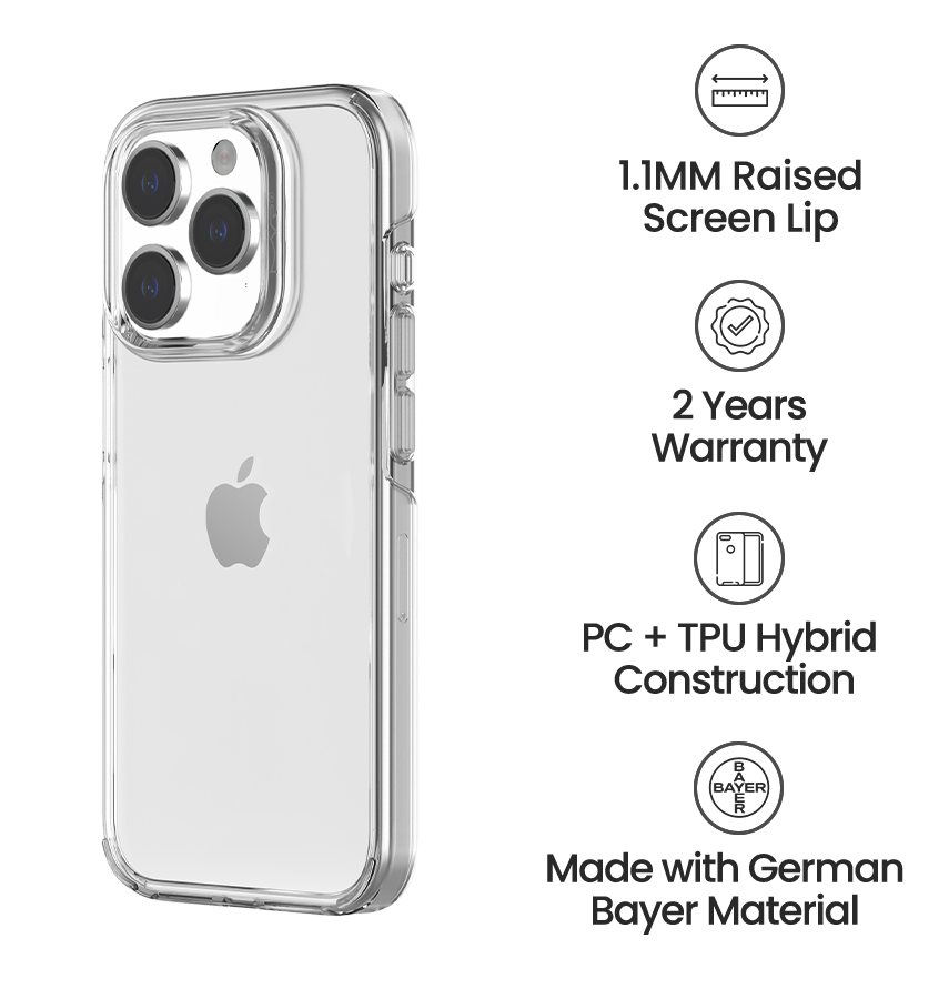 iPhone 15 Pro Max Transpaent Case - Crystal | MVR Nova Perfect Fit Design, Soft Touch Protective Cover image 3