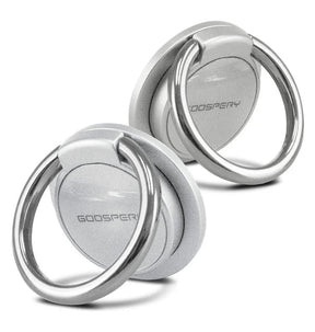 Mercury Goospery Universal Phone Grip Ring - Silver | 360° Rotatable, Light Weight Holder image 0