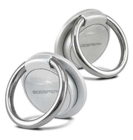 Mercury Goospery Universal Phone Grip Ring - Silver | 360° Rotatable, Light Weight Holder image 0