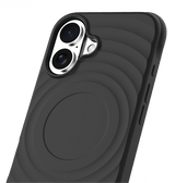 iPhone 16 MVR Wave Silicone Case - Black | Shockproof & Slim Fit Back Cover image 2