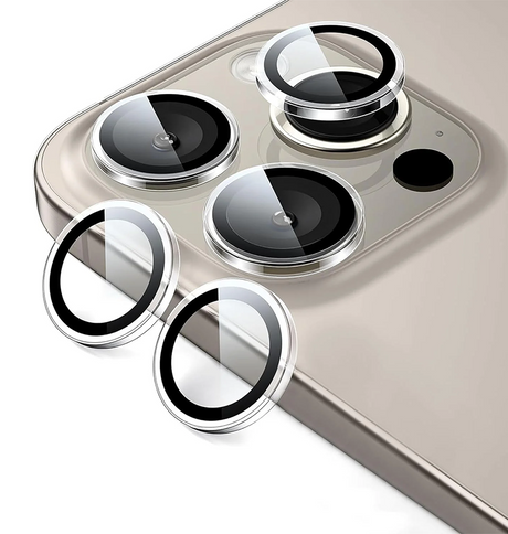 iPhone 15 Pro/Pro Max Alloy Camera Lens Screen Protector Alloy Glass - Clear image 0