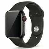 Apple Watch 42/44/45mm Sport Band – Black | TPU Series, Classic Elastic Band, Sweat-Resistant, Fits All Workouts