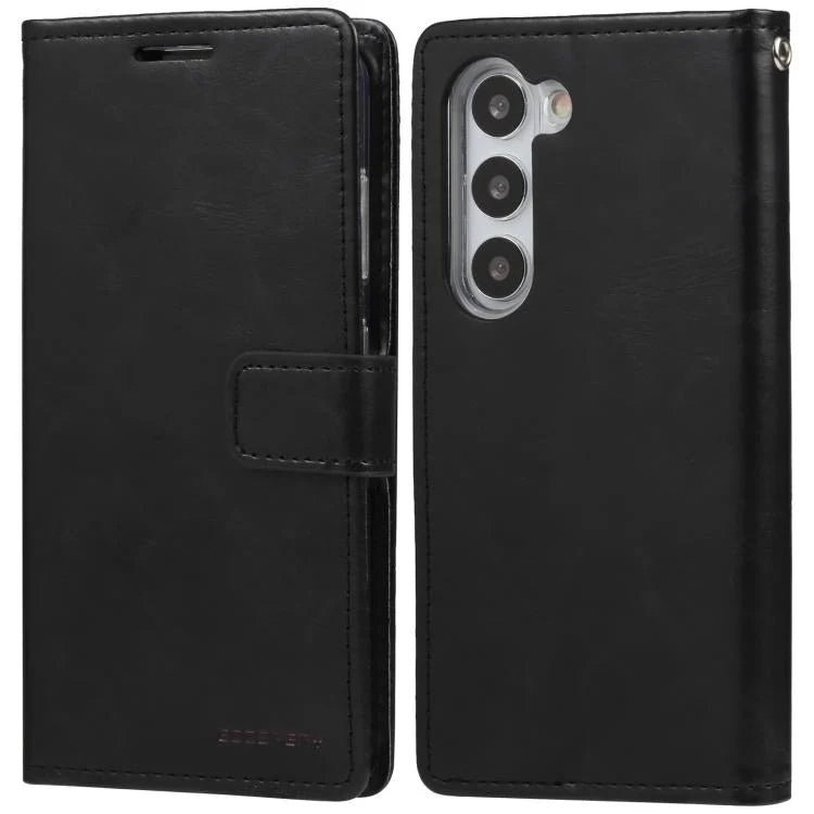 Samsung S25 Diary Case - Black | Mercury Bluemoon Diary with Clasp, Card Slots & Full Protection