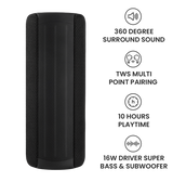 MVR Max HD Party Speaker - Black | 16W Loud Stereo Sound, RGB Lights, 24H Battery & Bluetooth 5.3 image 5