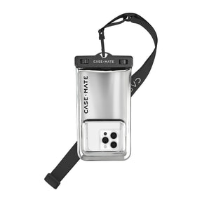 Case-Mate Waterproof Floating Pouch – Silver Chrome | Universal Protective Pouch with Touchscreen Access & Floating Design image 0