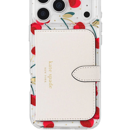 iPhone 17 Pro Max  Cherry Dot MagSafe Case – Clear/Red & Gold | Kate Spade Protective Cover with Stylish, Slim & Durable Design image 1