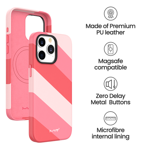 iPhone 15 Pro Max MVR Stripe Vibe Case - Sakura Pink | Perfect Fit Design, Soft Touch Protective Cover image 4