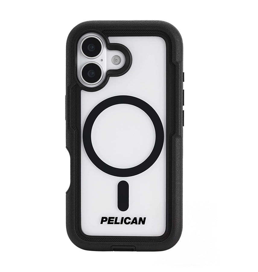 iPhone 17 Case – Black/Clear | Pelican Voyager MagSafe Cover with Holster, Heavy-Duty Protection & Belt Clip image 0