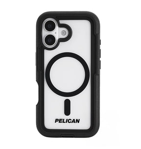 iPhone 17 Case – Black/Clear | Pelican Voyager MagSafe Cover with Holster, Heavy-Duty Protection & Belt Clip image 0