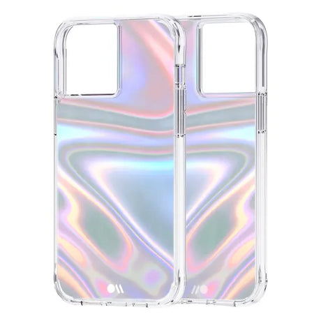 iPhone 13 Pro Max Soap Bubble Antimicrobial Case – Iridescent | Case-Mate Color-Shifting Design, Drop Protection, Wireless Charging Compatible image 2